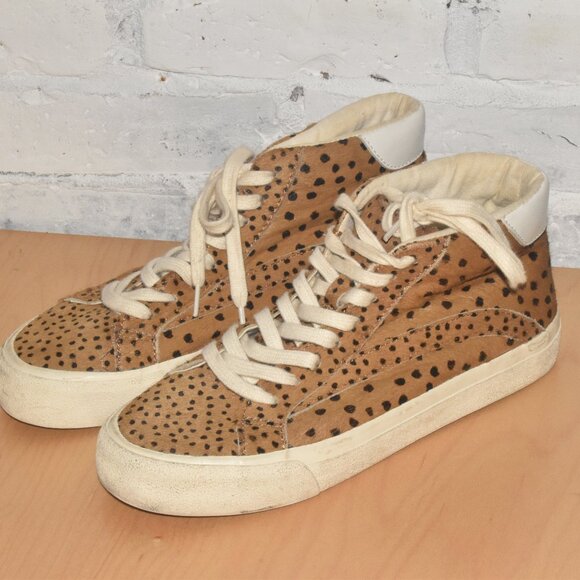 Madewell Shoes - MADEWELL Calf Hair Leopard Print Sneakers Size 6!
